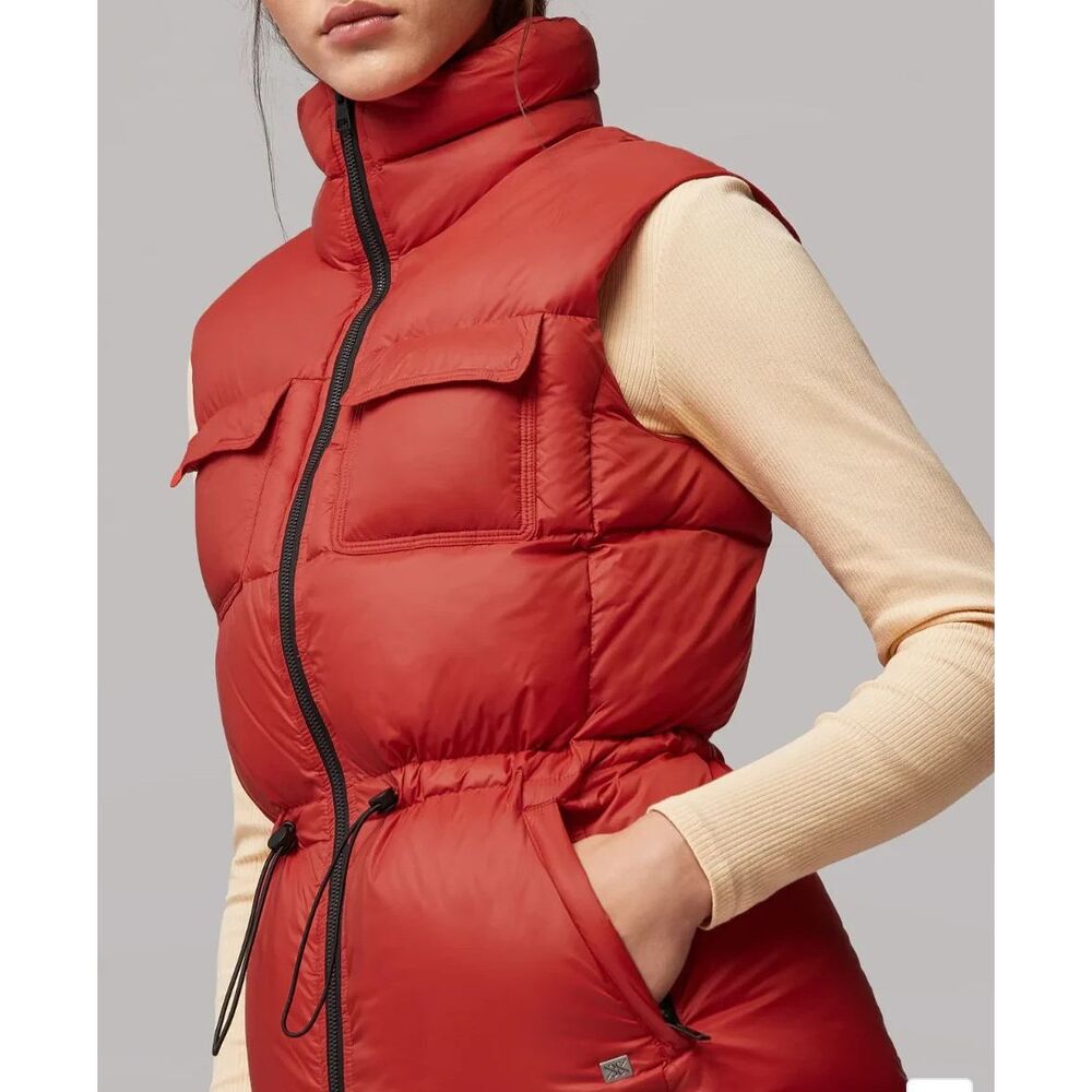 Soia & Kyo Women's Sz M Spice Orange Deanna Down Relaxed Fit Puffer Vest - Picture 15 of 15